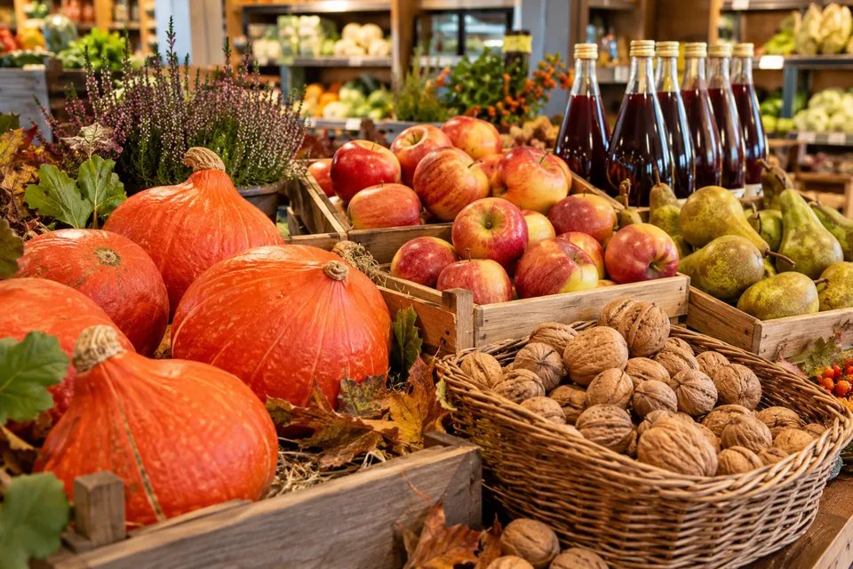 Foto der Theke Herbst am Hof bei Biohof Schlake mit 2 Produkten. Alle Produkte stehen auch in der Liste darunter.