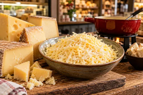 Fondue-Käsemischung, an der Theke gerieben