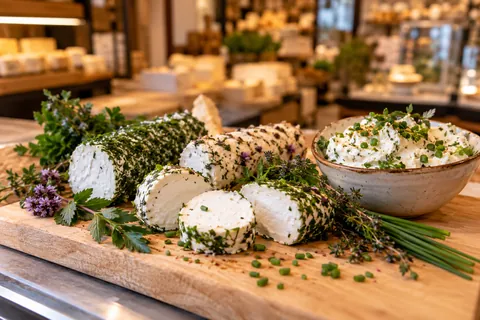 Ziegenfrischkäse mit Kräutern