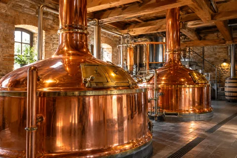 Kupferne Sudkessel der Hofbrauerei